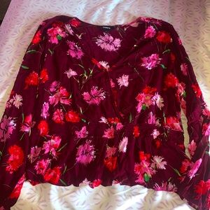Long sleeve cropped blouse
